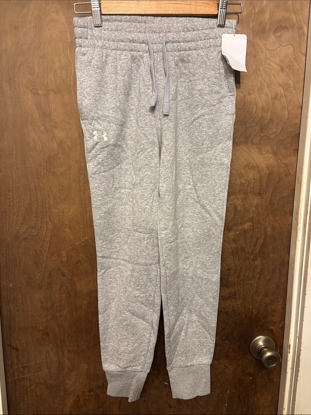 Under Armour Kids Gray Jogger Sweatpants with Drawstring